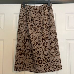 J.Crew Spotted Knee Length Skirt